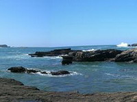 Vista panormica de la Playa Tenreru desde la Punta La Campana