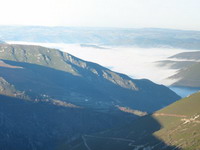 Imagen panormica de la espectacular vista del traspalo en direccin al valle del Navia